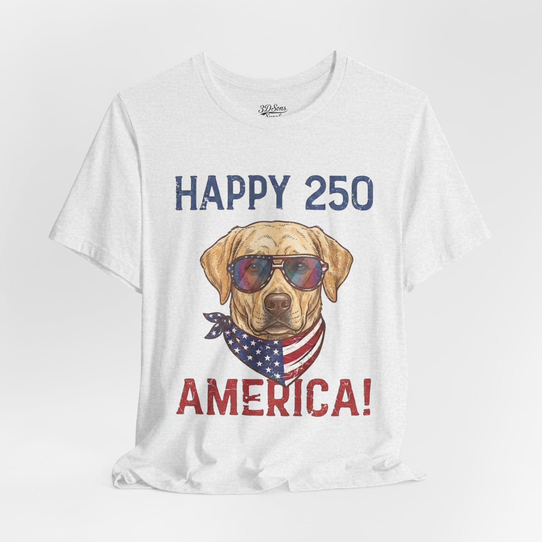 Patriotic Lab Dog Tee — 
