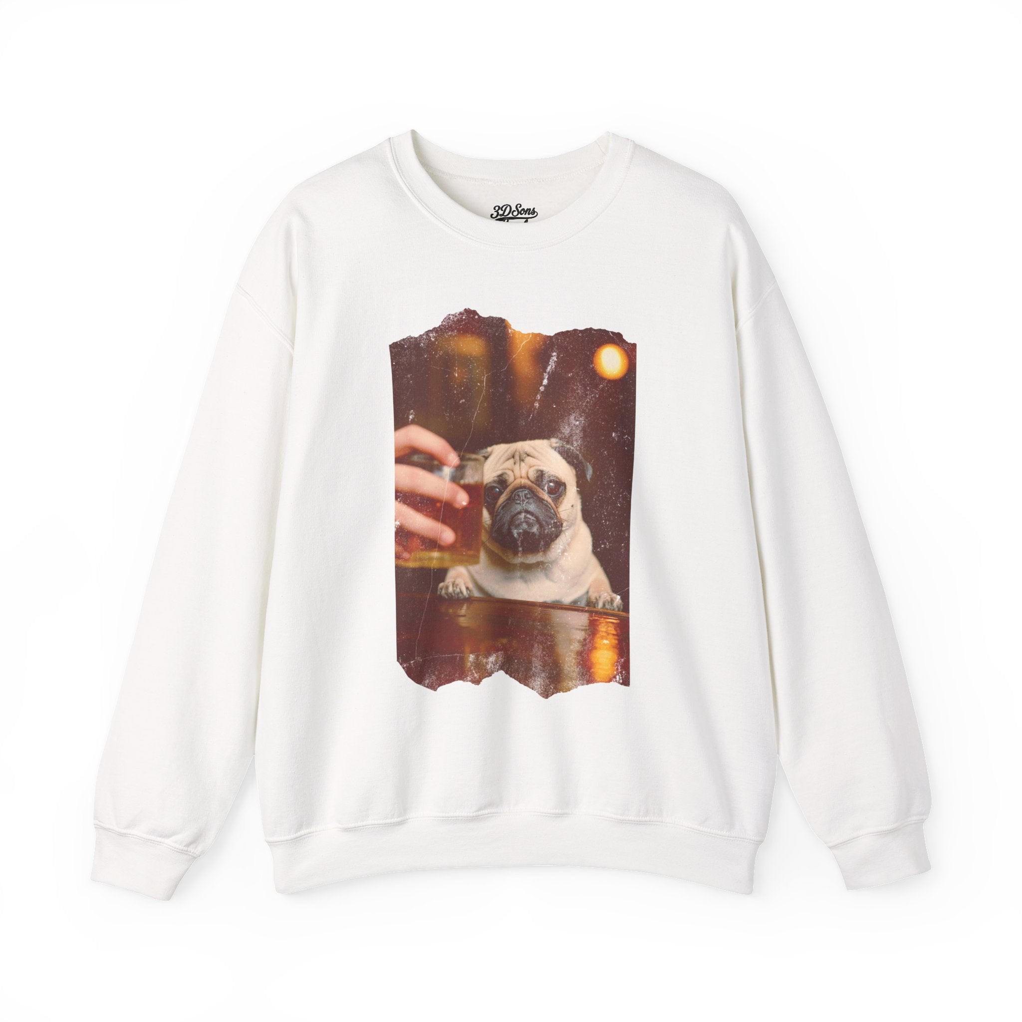 Drunk Pug Crewneck Sweatshirt