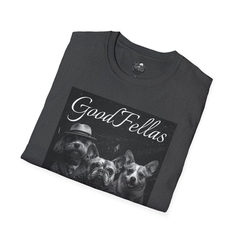 GoodFellas Dogs T-Shirt | Black & White Mafia Puppy Graphic Tee – 3D Sons Supply Co