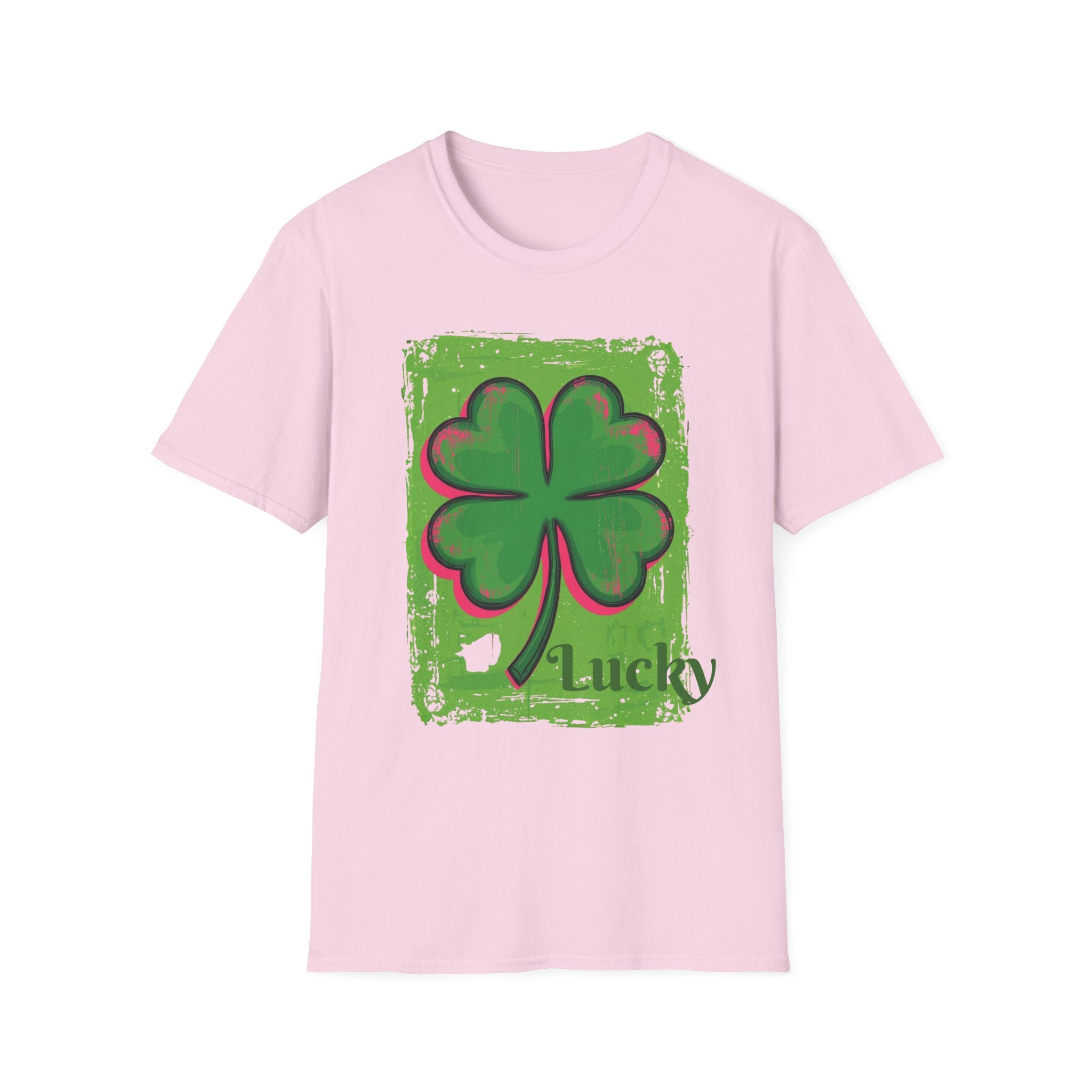 Green Four Leaf Clover Lucky Tee Shirt, St. Patrick's Day Shamrock Tee Women