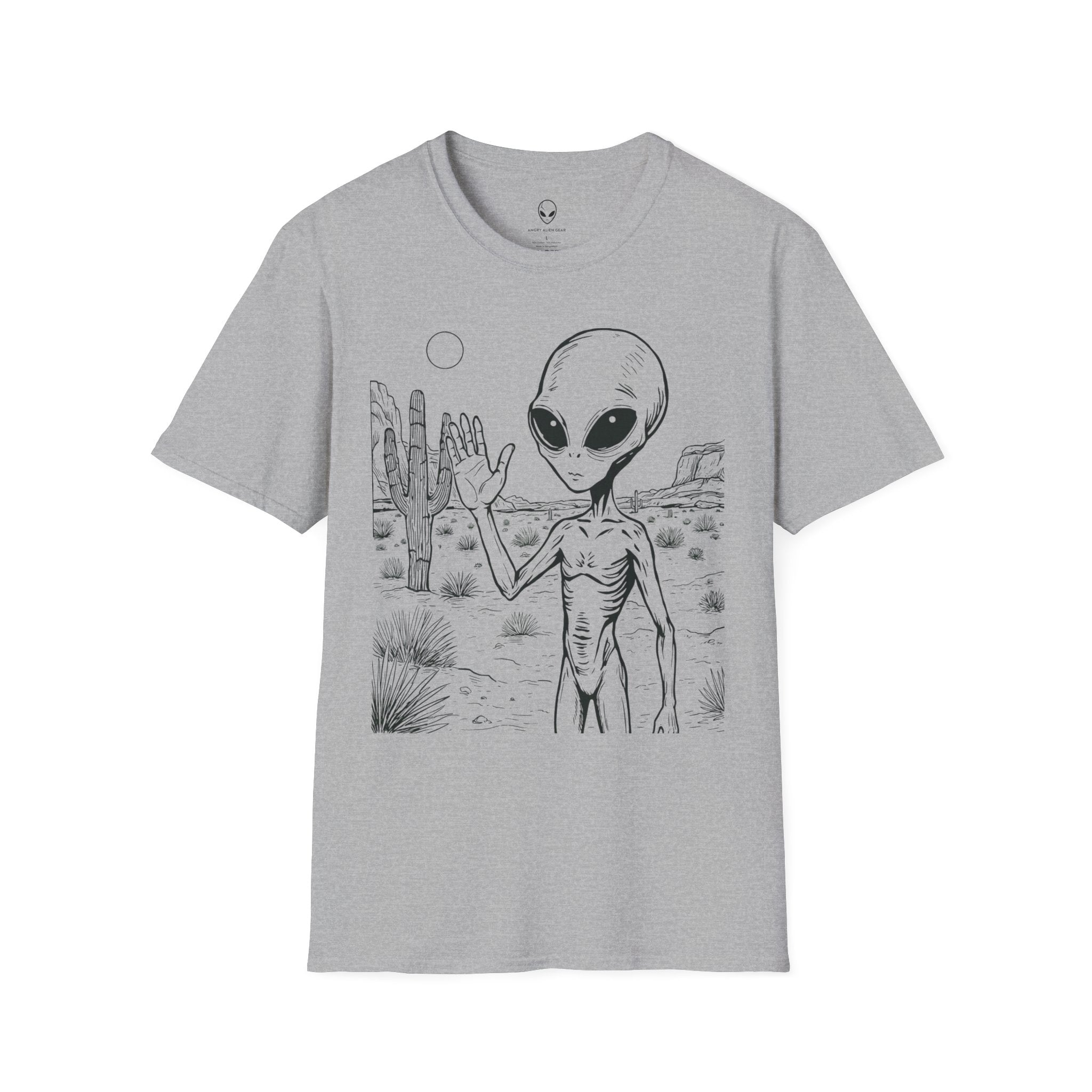 Happy Desert Alien Tee | Funny Area 51 Extraterrestrial Shirt – 3D Sons Supply Co