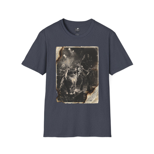 Vintage Rockstar Cat T-Shirt | Retro Rock Art Graphic Tee – 3D Sons Supply Co