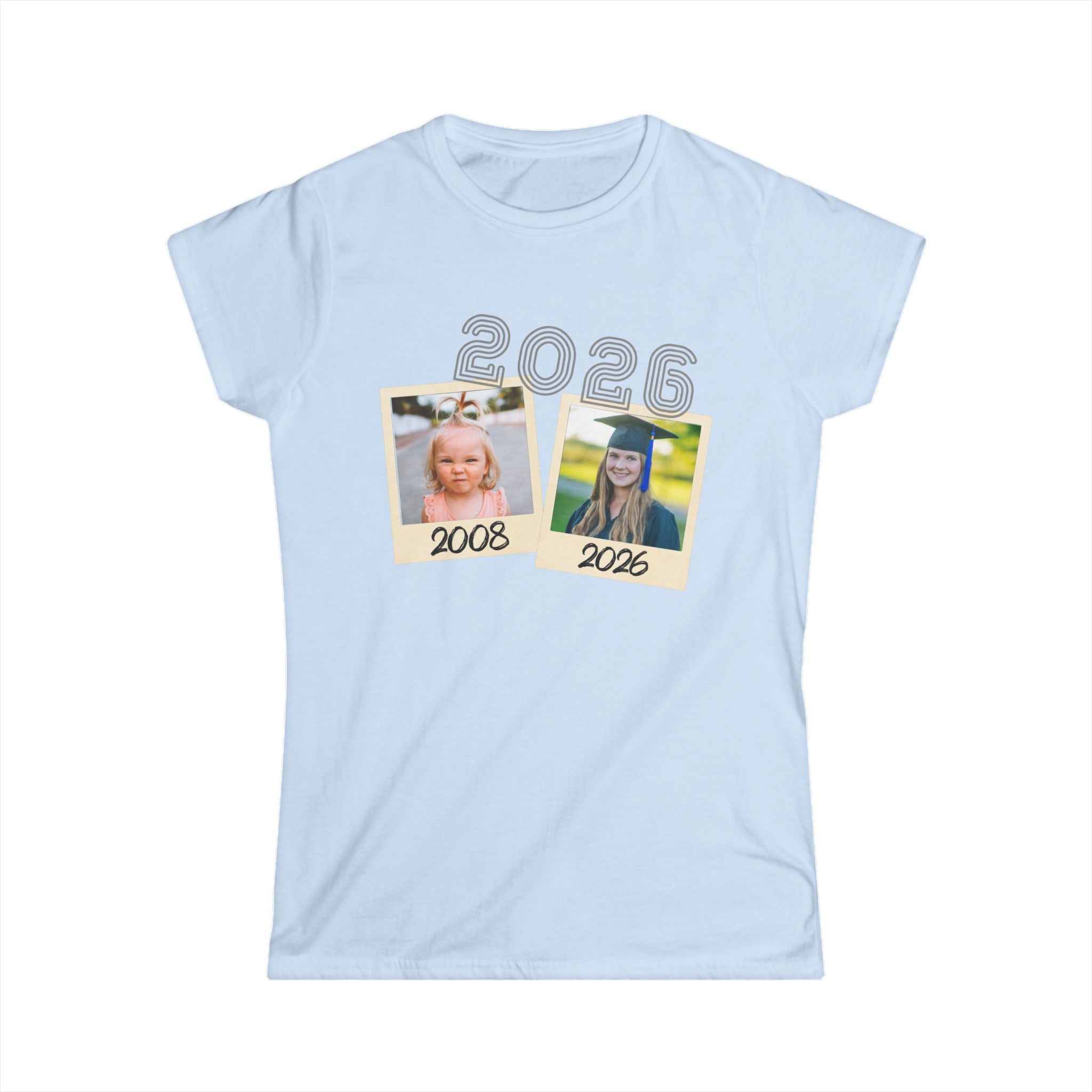 Personalized Photo & Text Graduation/Parent Gift - Women's Polaroid Tee