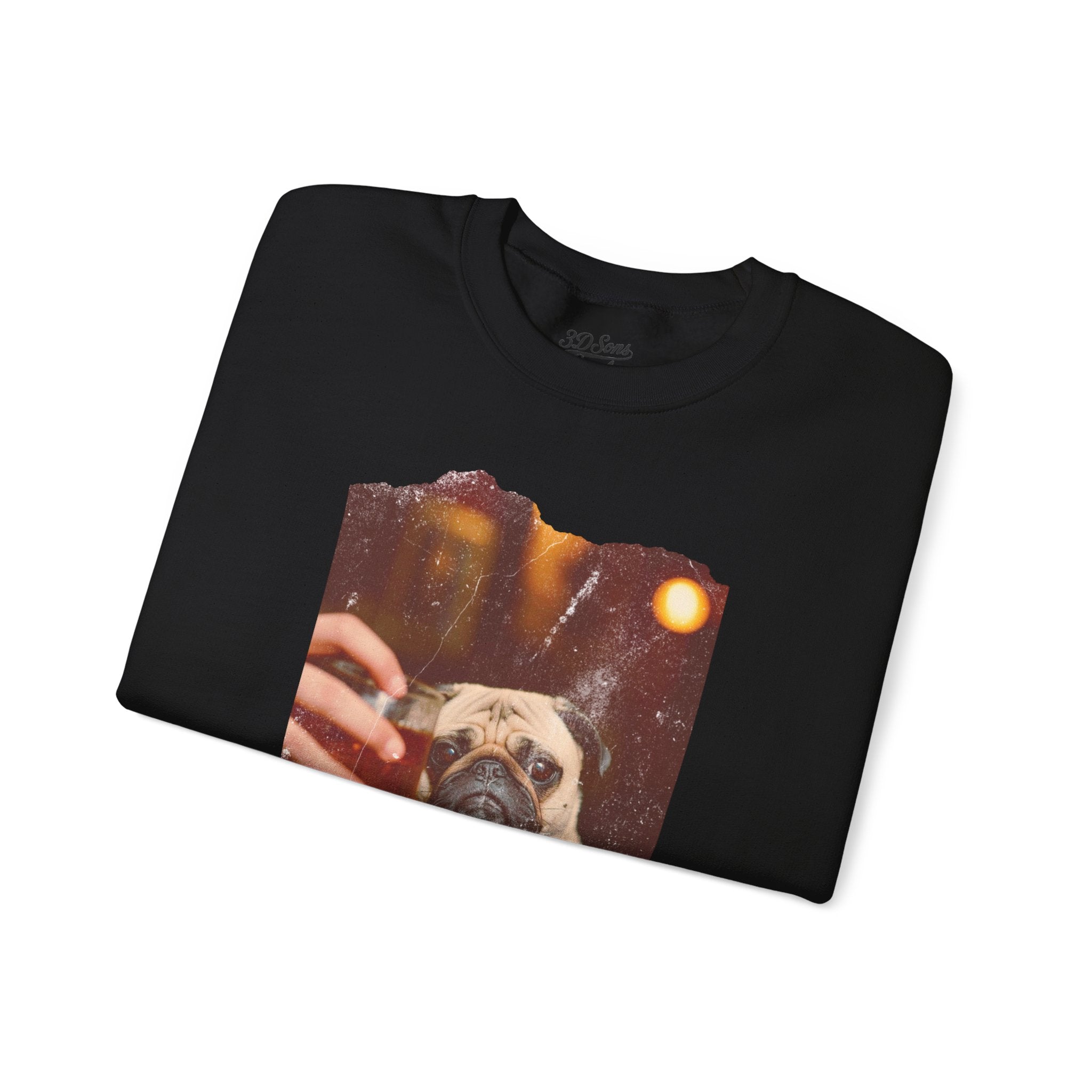 Drunk Pug Crewneck Sweatshirt