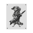 Dachshund Playing Keytar Acrylic Wall Art Panel