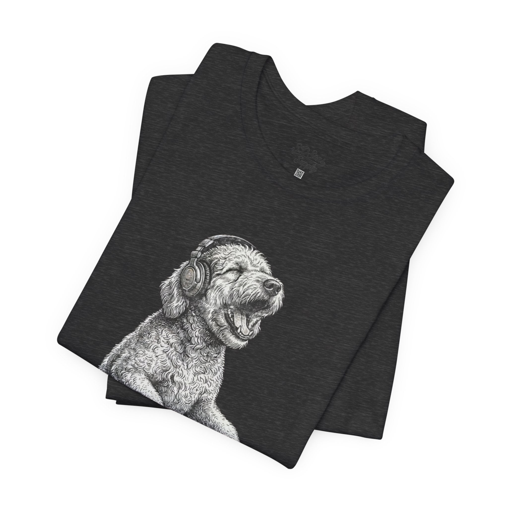 DJ Doodle T‑Shirt — Vintage Turntable Puppy Graphic Tee