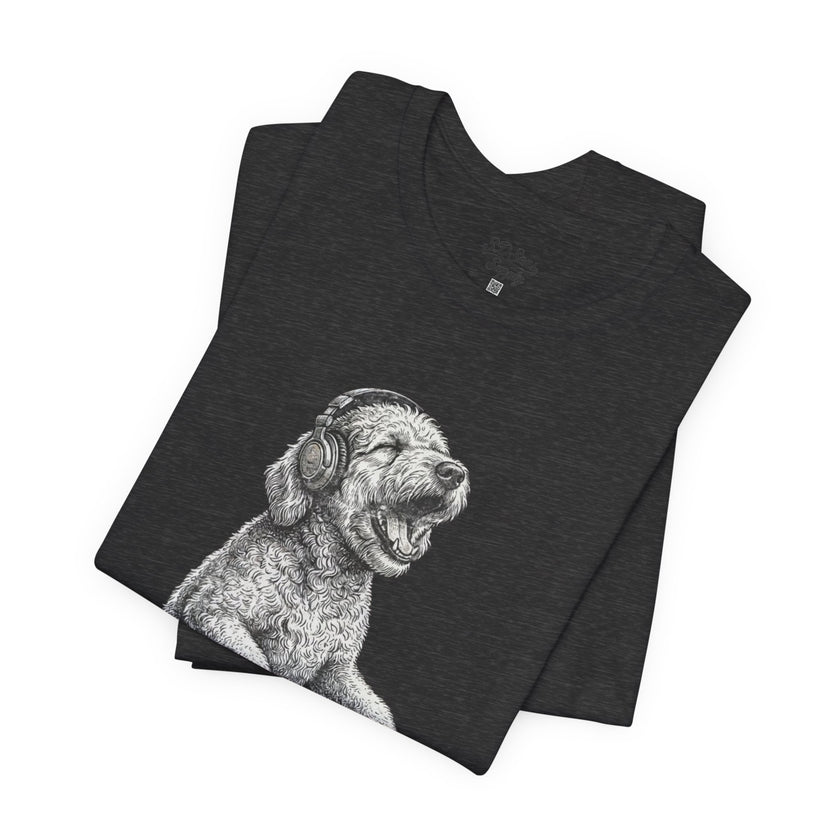 DJ Doodle T‑Shirt — Vintage Turntable Puppy Graphic Tee