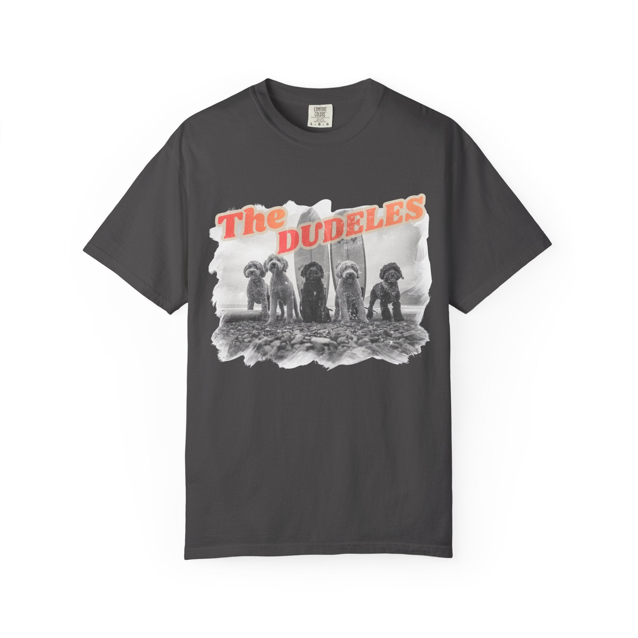 The Dudeles Dog Surfer T-Shirt | Doodle Breed Surfing Design