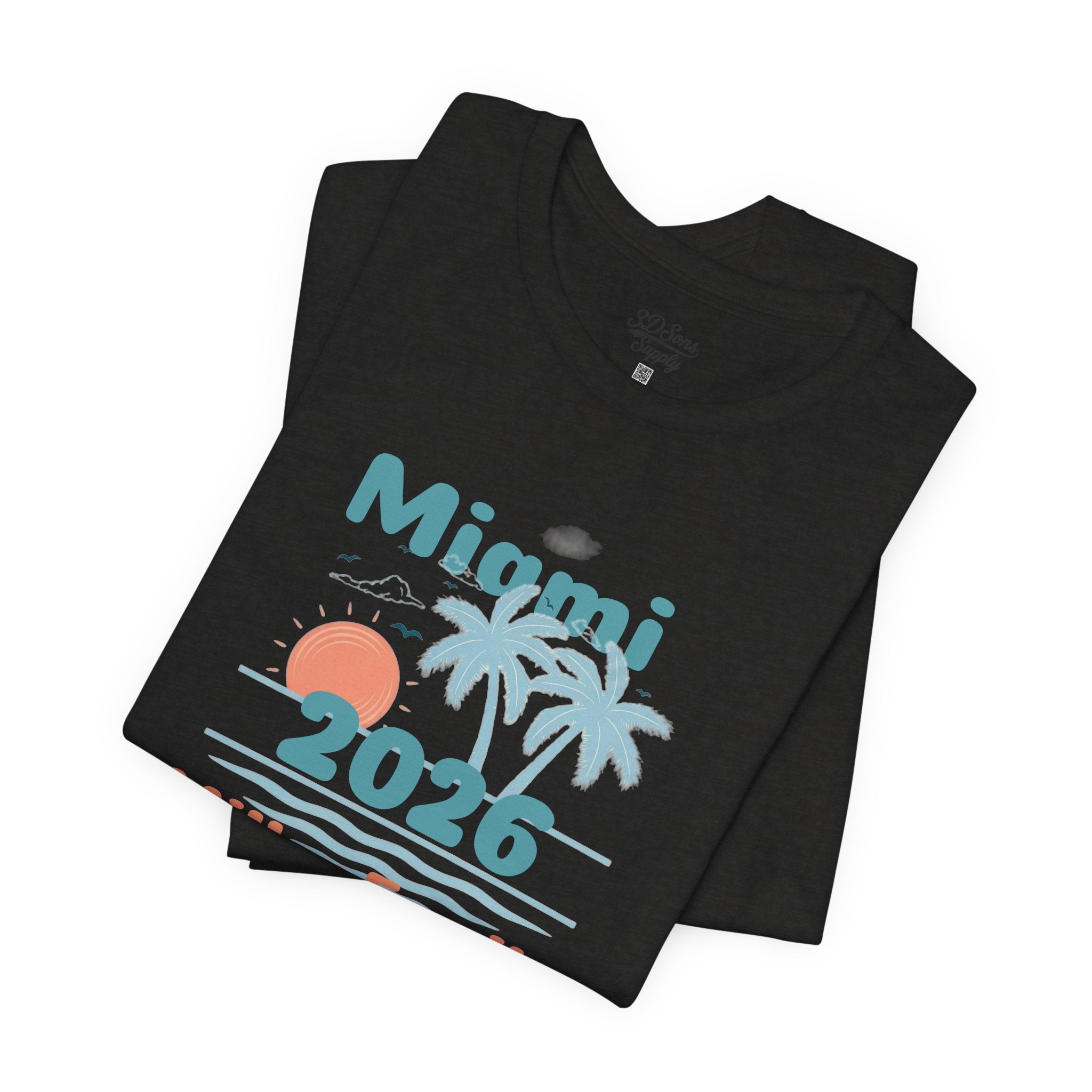 Personalized Family Beach T-Shirt — Custom Family Name, Location, Year with Beach Design