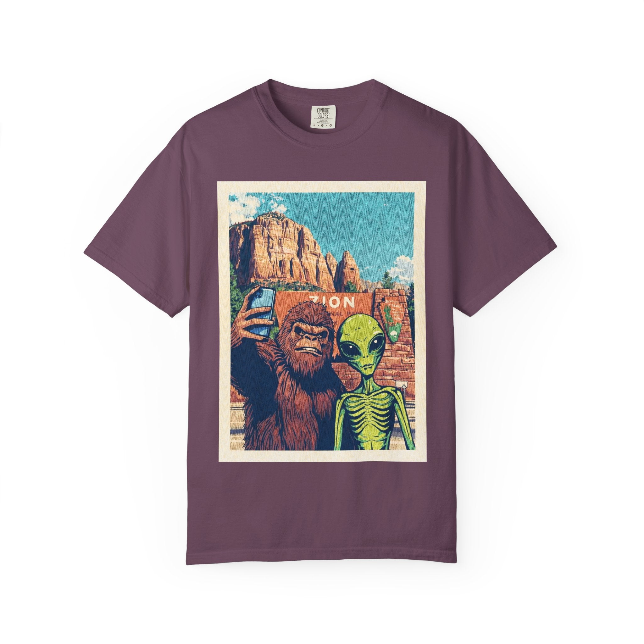 Alien & Bigfoot Zion National Park T-Shirt — National Park Adventure Tee