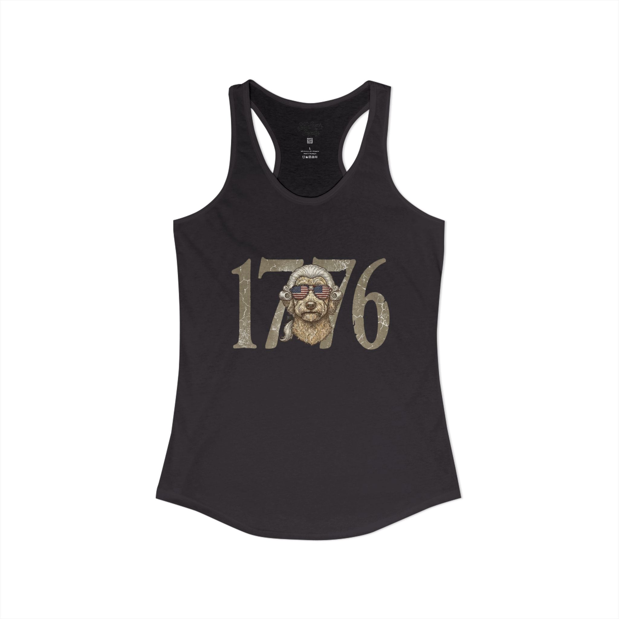 George Washington Doodle 1776 - Women's Ideal Racerback Tank