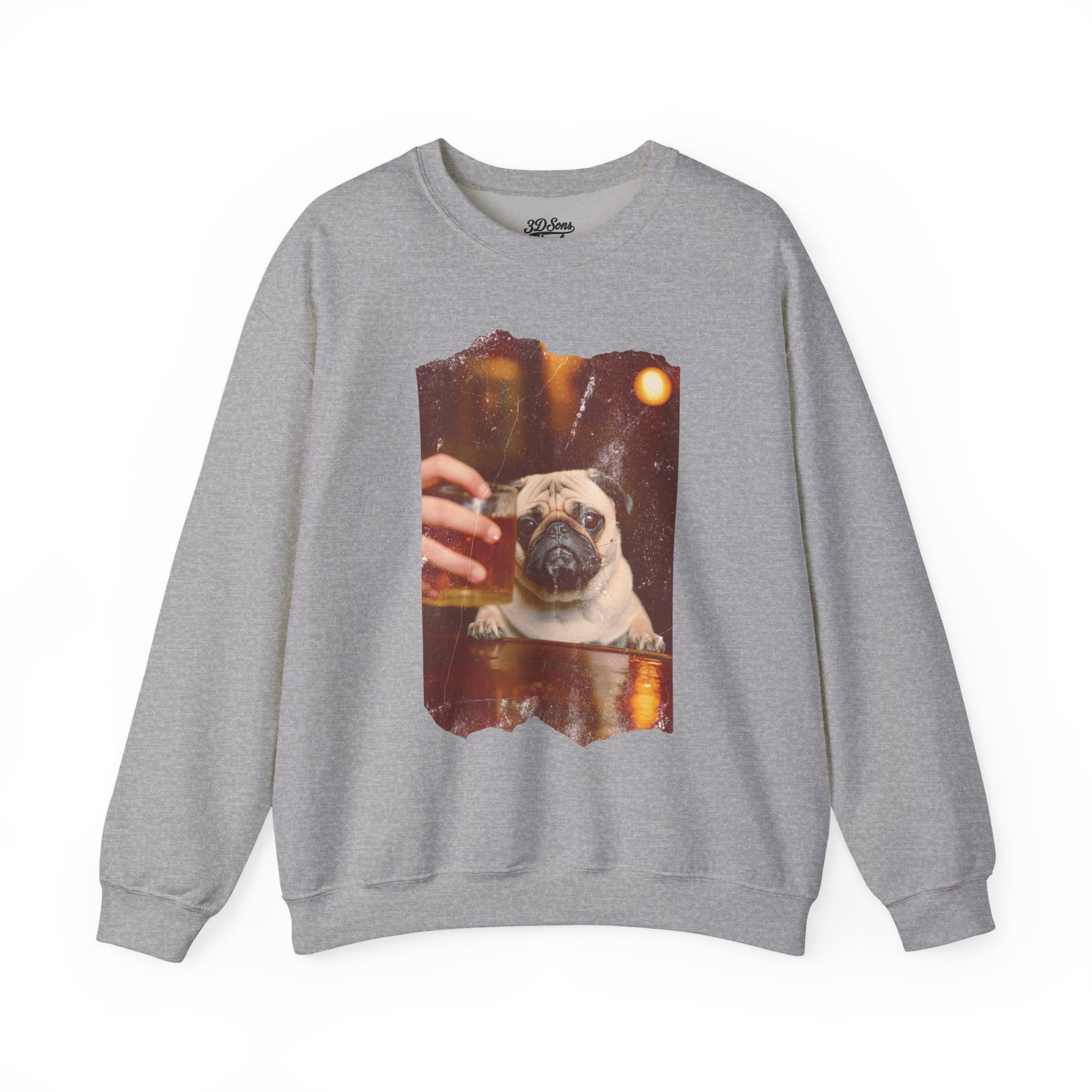 Drunk Pug Crewneck Sweatshirt