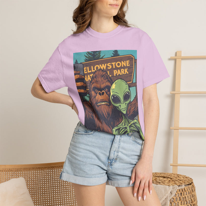 Alien & Bigfoot Yellowstone T-Shirt
