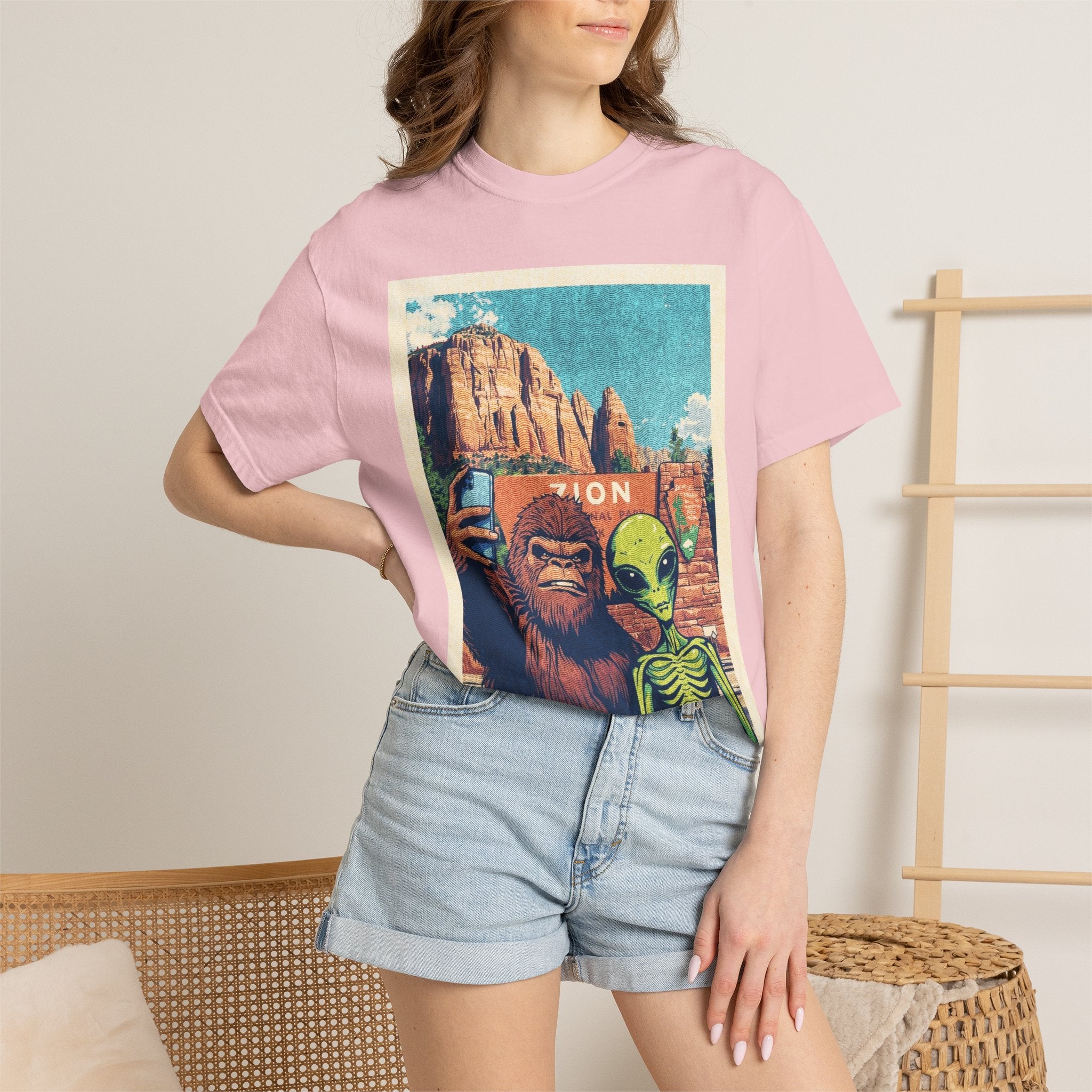 Alien & Bigfoot Zion National Park T-Shirt — National Park Adventure Tee