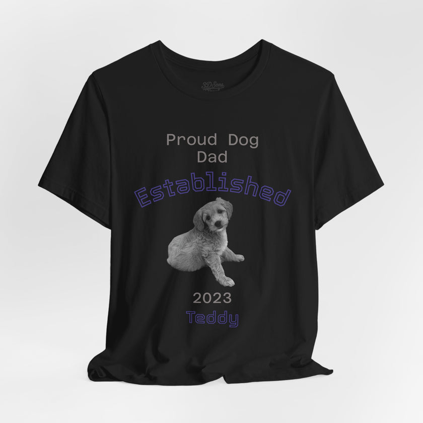 Proud Dog Dad Established Year T‑Shirt — Personalized Dog Dad Tee