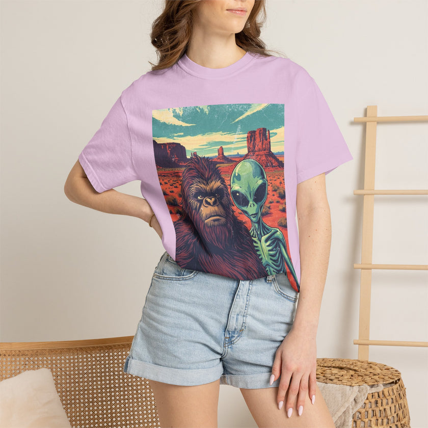 Alien & Bigfoot Monument Park T-Shirt
