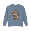 Vintage Smiling Black Cat Crewneck Sweatshirt | Halloween Top