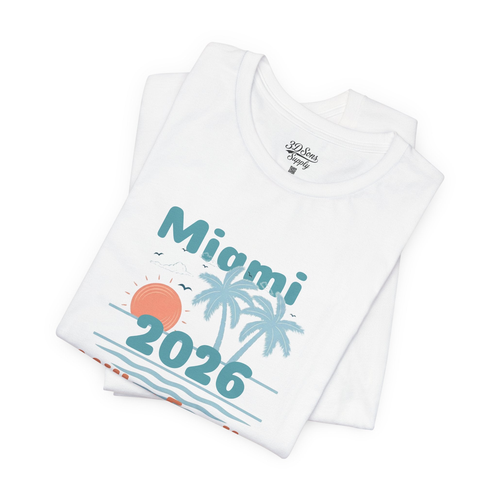 Personalized Family Beach T-Shirt — Custom Family Name, Location, Year with Beach Design