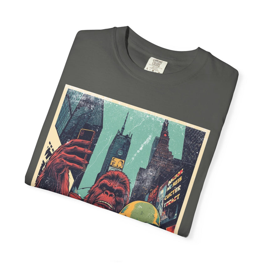 Alien & Bigfoot New York Times Square T-Shirt — Funny Urban Cryptid Tee
