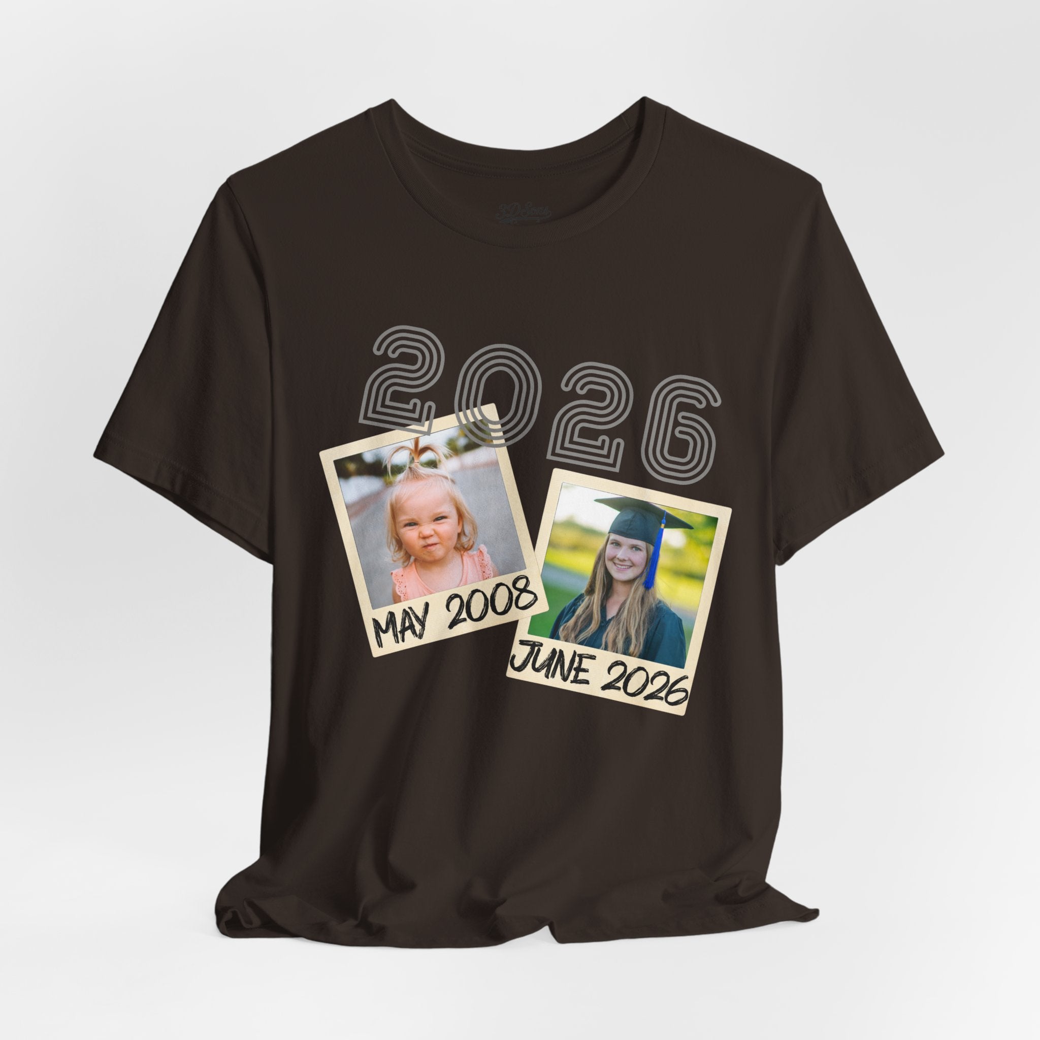 Personalized Custom Graduation & Parent Gift - Throwback Photo Memory Tee