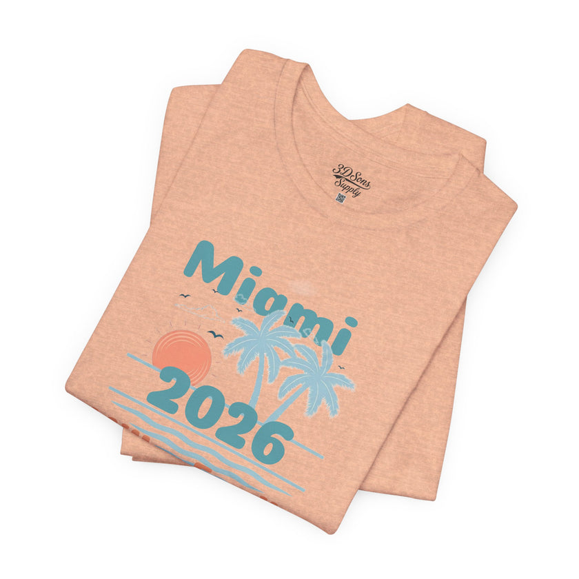 Personalized Family Beach T-Shirt — Custom Family Name, Location, Year with Beach Design