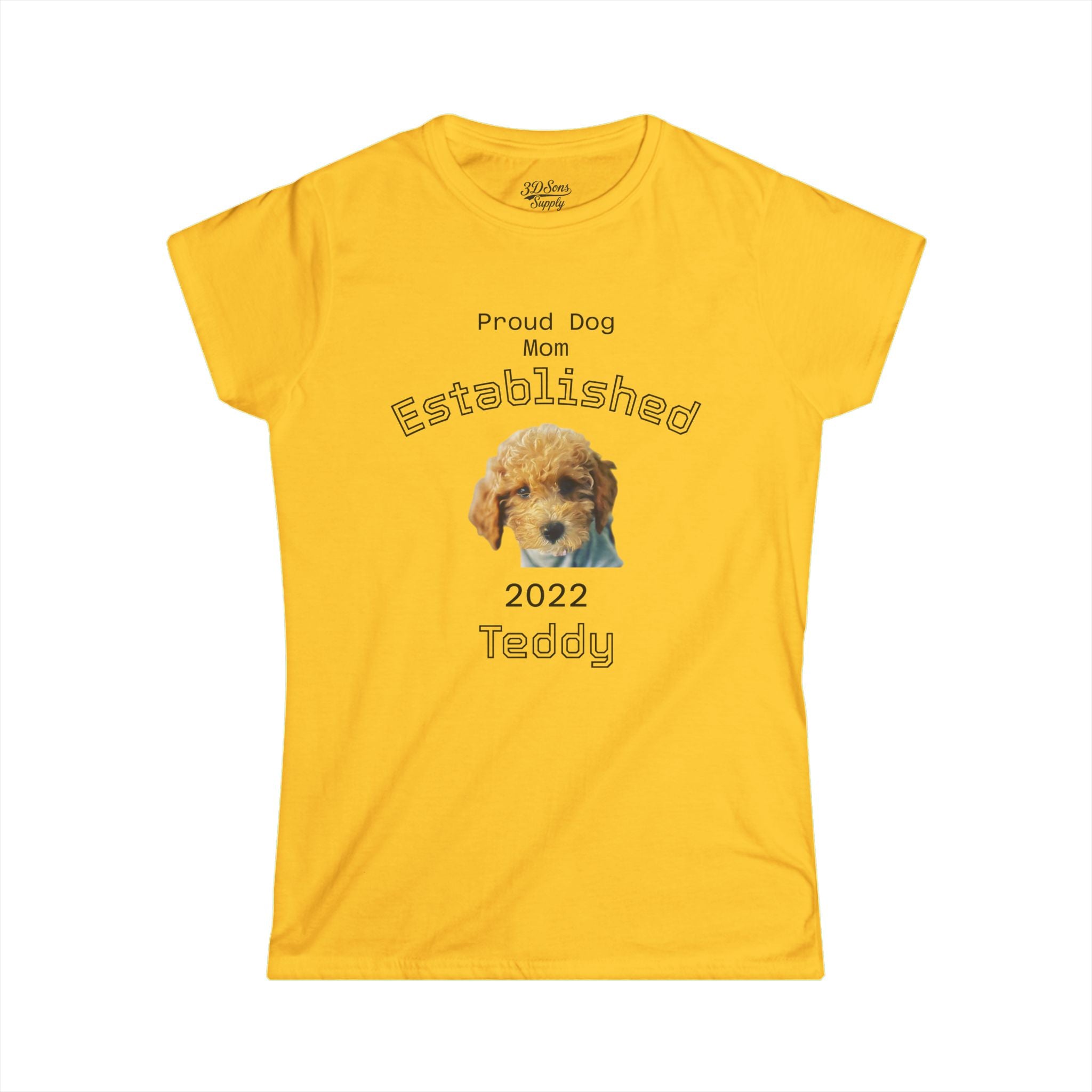 Proud Dog Mom Established 2022 Tee — Personalized  Women's Shirt