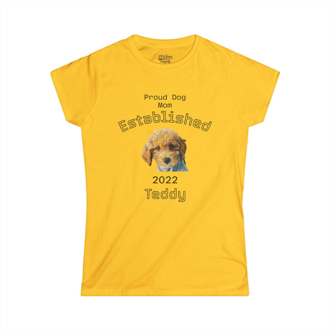 Proud Dog Mom Established 2022 Tee — Personalized  Women's Shirt