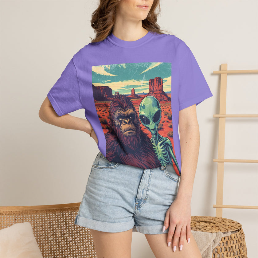 Alien & Bigfoot Monument Park T-Shirt