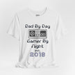 Personalized Dad By Day Gamer By Night T-Shirt — Established 2018 Retro Controller Tee