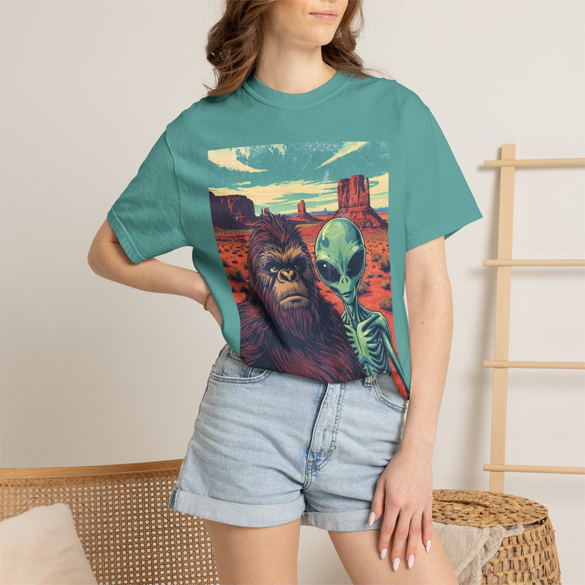 Alien & Bigfoot Monument Park T-Shirt