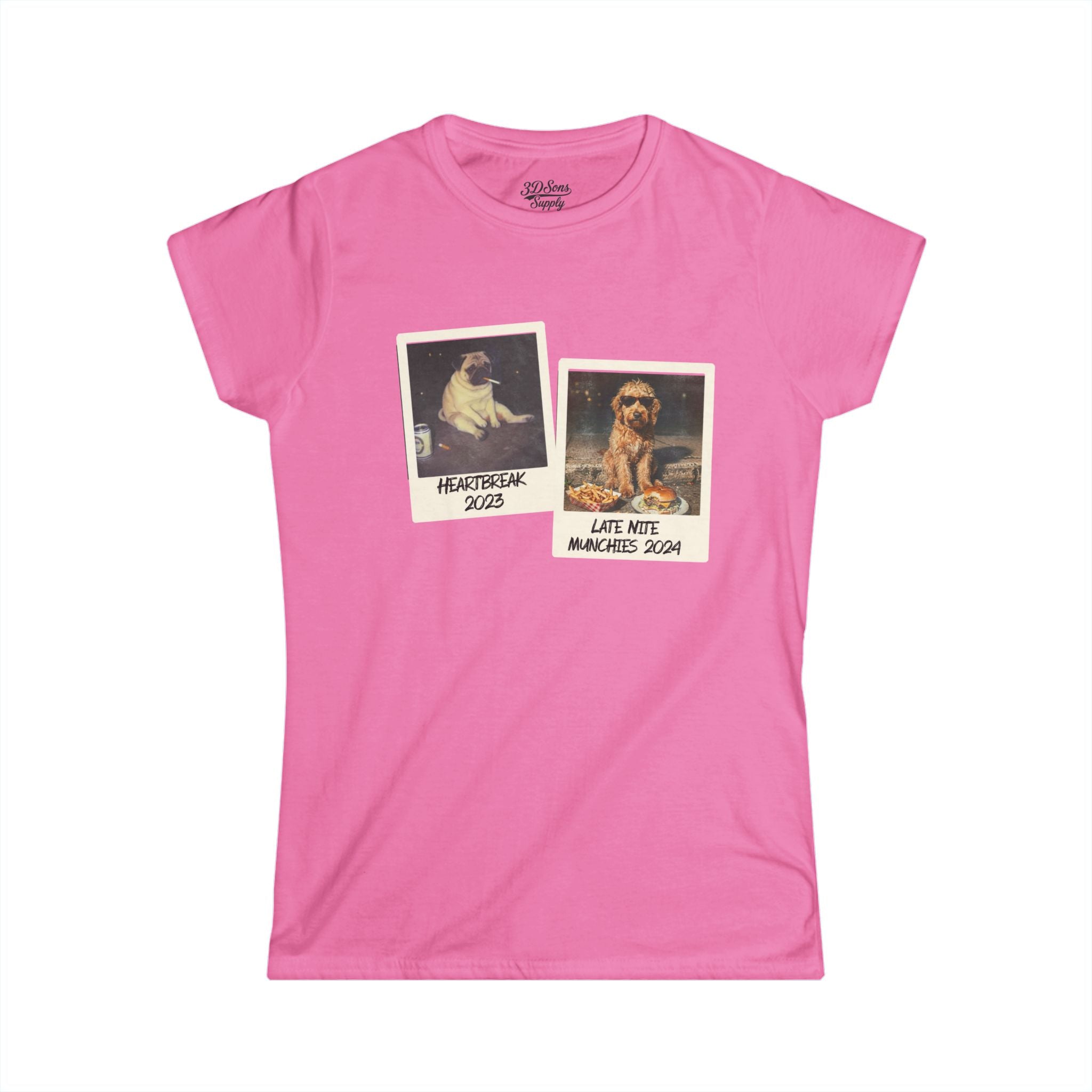 Personalized Polaroid Photo Women's Tee — Custom 2-Image Keepsake