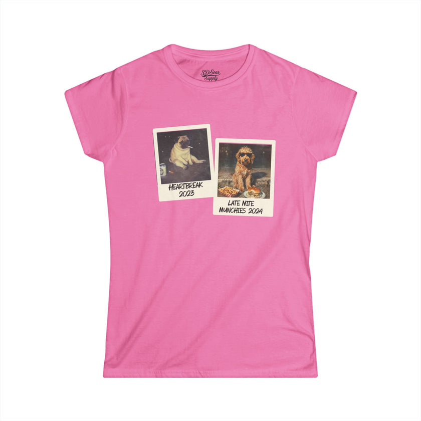 Personalized Polaroid Photo Women's Tee — Custom 2-Image Keepsake