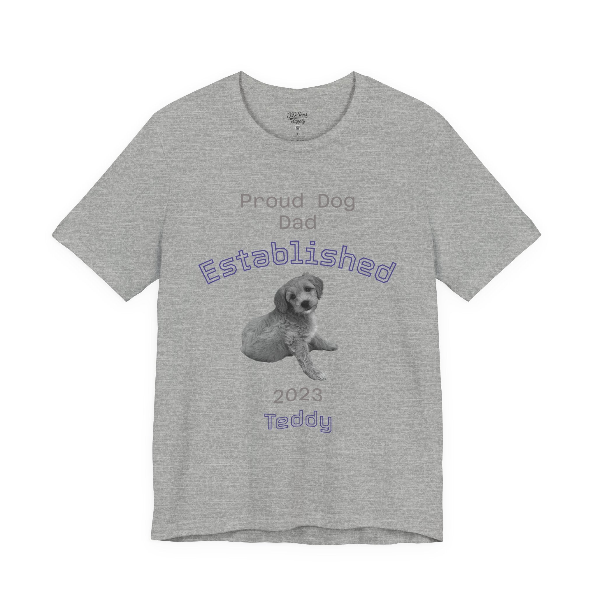 Proud Dog Dad Established Year T‑Shirt — Personalized Dog Dad Tee