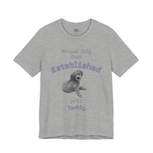 Proud Dog Dad Established Year T‑Shirt — Personalized Dog Dad Tee