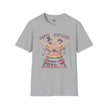 Buff Abraham Lincoln and George Washington Jumping Out of Birthday Cake T-Shirt | 4th of July Patriotic