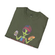 American Alien with Hot Dog and Beer T-Shirt | USA Flag Cap Fourth of July