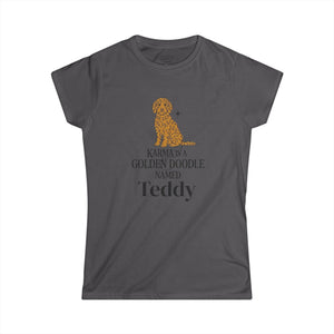 Personalized Karma Golden Doodle Name Tee | Mid Century Dog Shirt