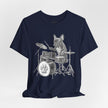 Drumming French Bulldog T-Shirt — Cute Dog Playing Drum Graphic Tee
