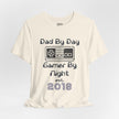 Personalized Dad By Day Gamer By Night T-Shirt — Established 2018 Retro Controller Tee