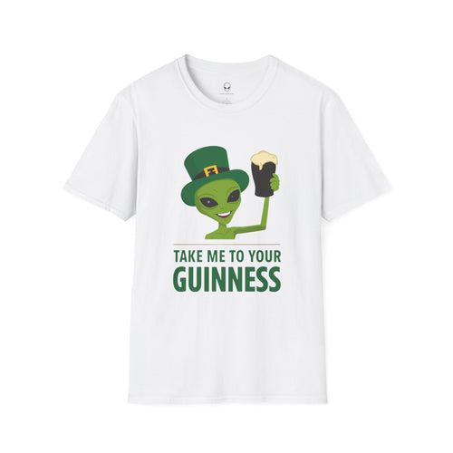Alien Drinking Guinness Take Me To Your Guinness Tee Shirt, St. Patricks Day Alien