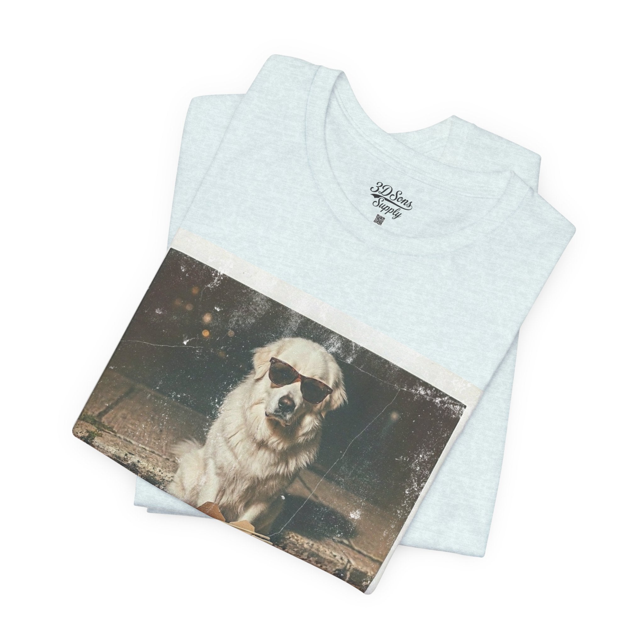 Pyreneese Chin Photo Tee — Vintage Pup Graphic T-Shirt
