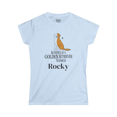 Personalize Karma Golden Retriever Name Tee | Mid Century Dog Shirt