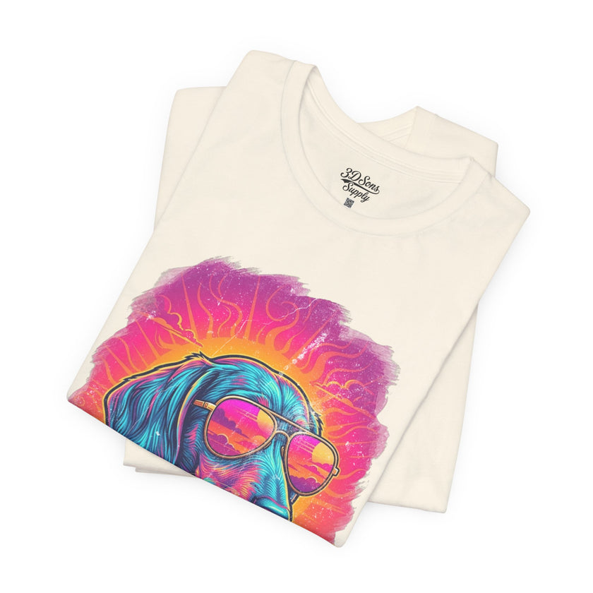 Dachshund Vice City Retro Tee 90's style
