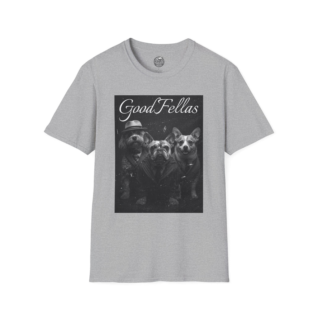 GoodFellas Dogs T-Shirt | Black & White Mafia Puppy Design