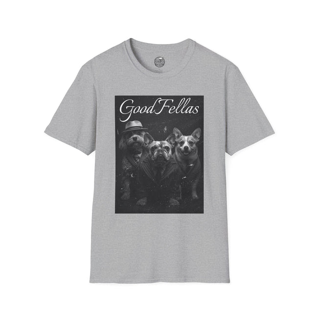 GoodFellas Dogs T-Shirt | Black & White Mafia Puppy Graphic Tee – 3D Sons Supply Co