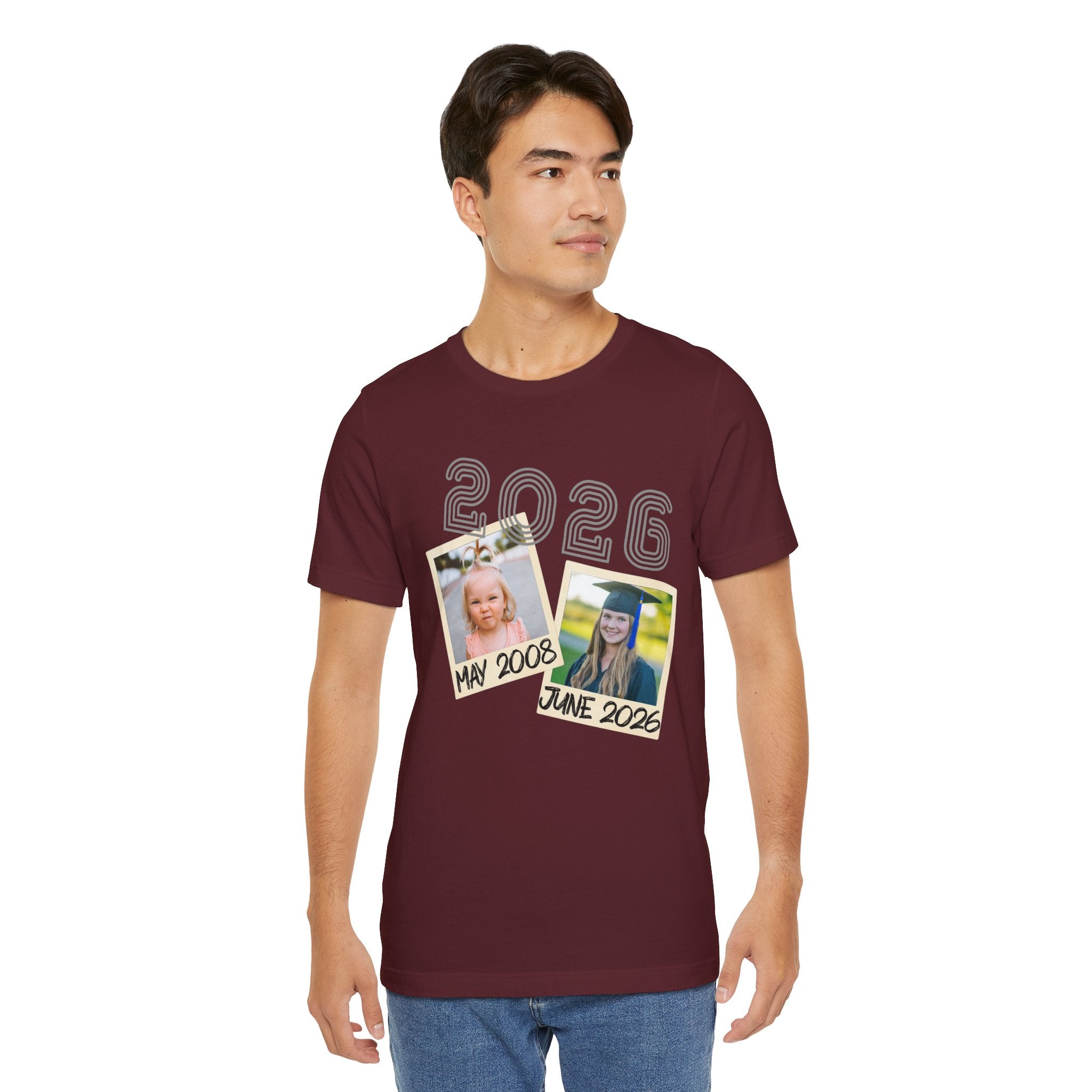 Personalized Custom Graduation & Parent Gift - Throwback Photo Memory Tee