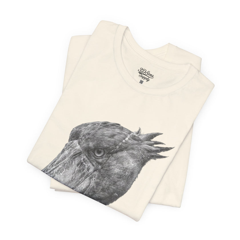 Smoking Shoebill Stork T-Shirt — Quirky Bird Graphic Tee