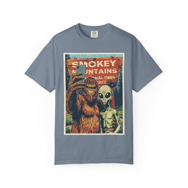 Smoky Mountains Alien & Bigfoot T-shirt — National Park Adventure Tee