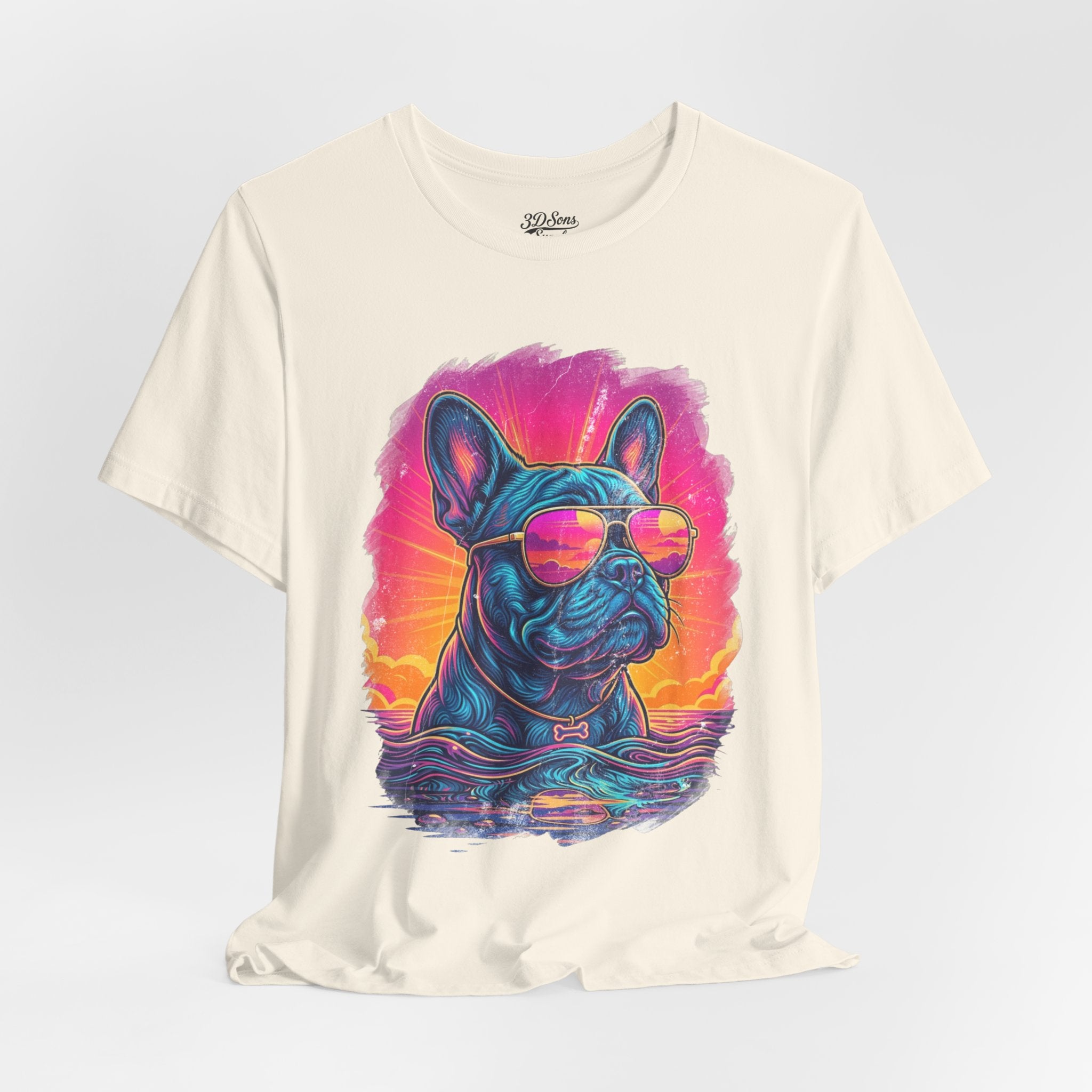 French Bulldog Retro 90s Tee — Vice City Vintage Dog Graphic