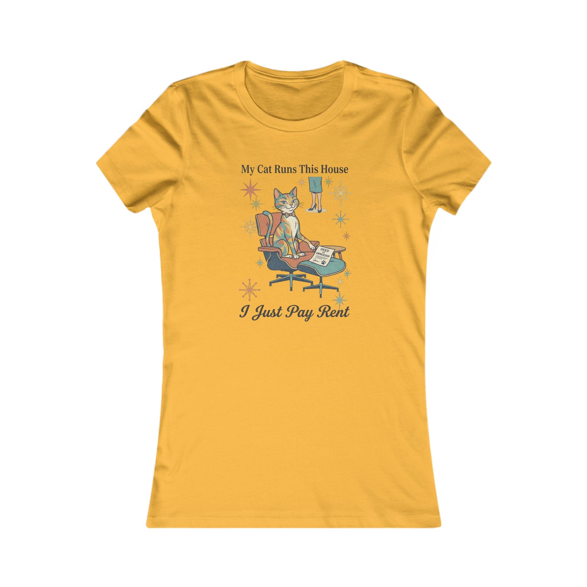 My Cat Runs This House Tee — Funny Women's Cat Lover T‑Shirt